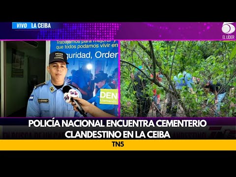 Policía Nacional encuentra cementerio clandestino en La Ceiba