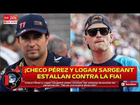 Checo Pérez y Logan Sargeant piden revisión del sistema de puntos de penalización