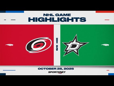 NHL Highlights | Hurricanes vs. Stars - October 25, 2025