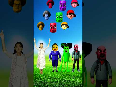 Dancing cute bhabhi, Francis, Scary and Nick Teacher 3D,&Me Correct Head Matching#shorts #vfx