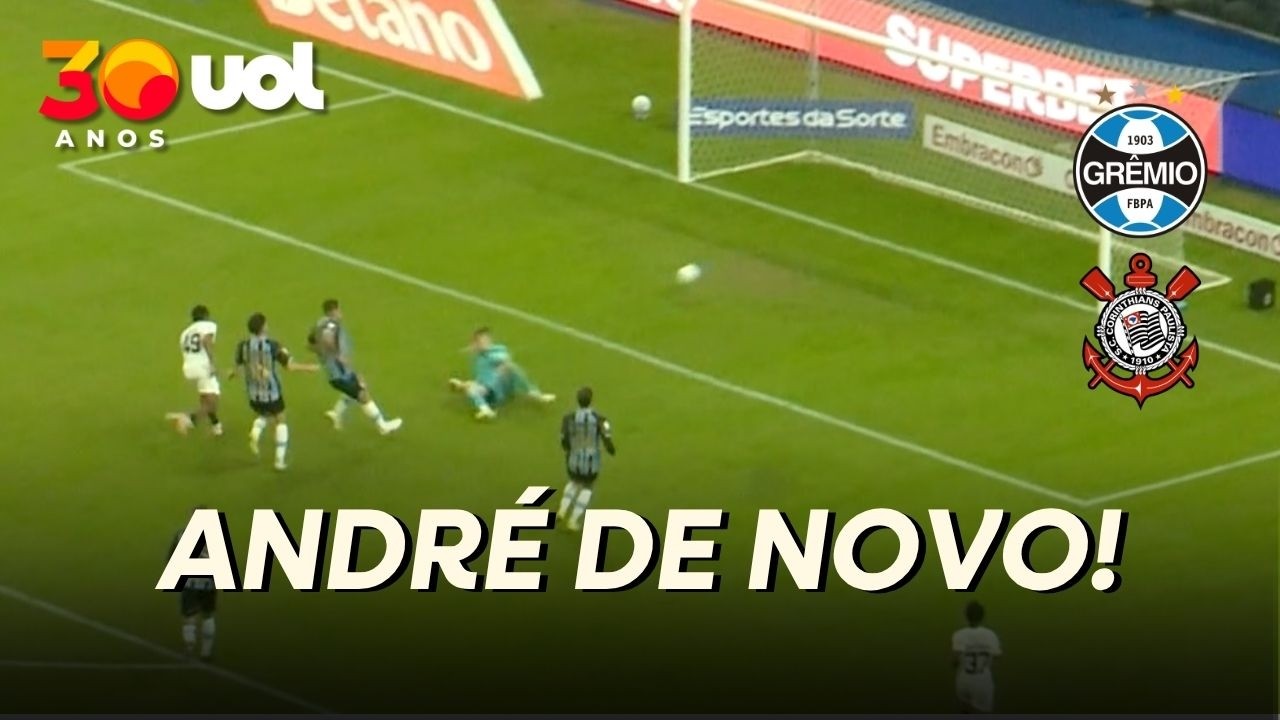 CORINTHIANS VIRA O JOGO! ANDRÉ RECEBE BELO PASSE DE YURI ALBERTO E FAZ O SEGUNDO GOL CONTRA O GRÊMIO
