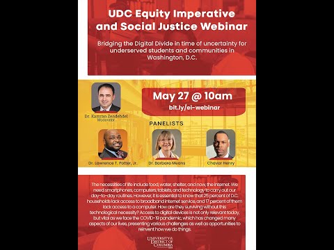 UDC Equity Imperative and Social Justice Webinar 5/27/20