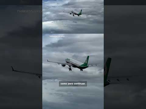 Avión aborta aterrizaje debido a fuertes vientos cruzados