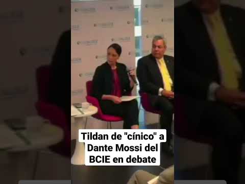 Tildan de cínico a Dante Mossi del BCIE en debate con  Manuel Orozco y Ryan Berg