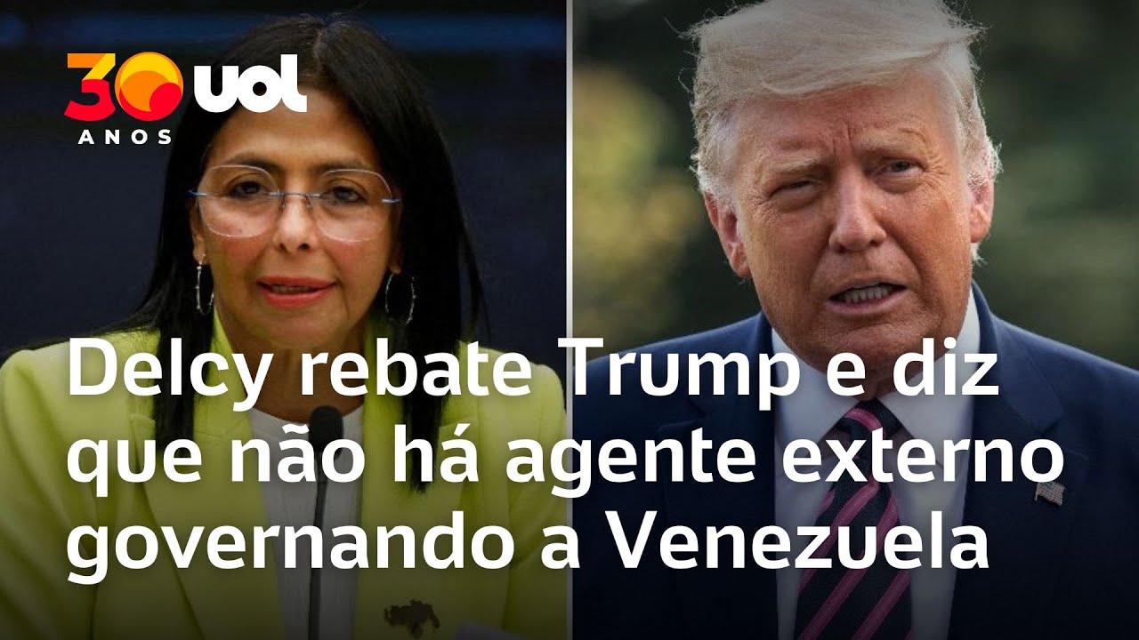 Delcy rebate Trump e diz que não há agente externo governando a Venezuela