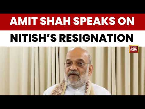 Amit Shah Speaks as Nitish Kumar Files Rajya Sabha Nomination, & Steps Down As Bihar Chief Minister