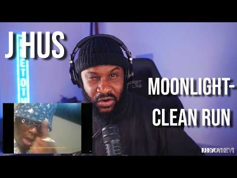 J Hus - Moonlight / Clean Run (Official Visualiser) [Reaction] | LeeToTheVI