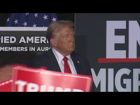 Former President Trump campaigns at resort in Aurora