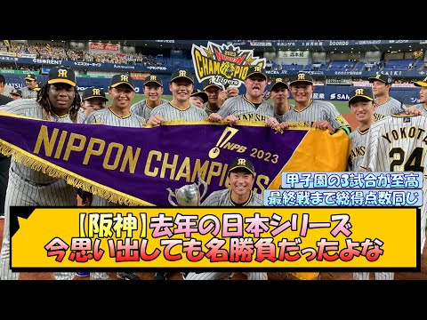 【阪神】去年の日本シリーズ 今思い出しても名勝負だったよな【なんJ/2ch/5ch/ネット 反応 まとめ/阪神タイガース/岡田監督】