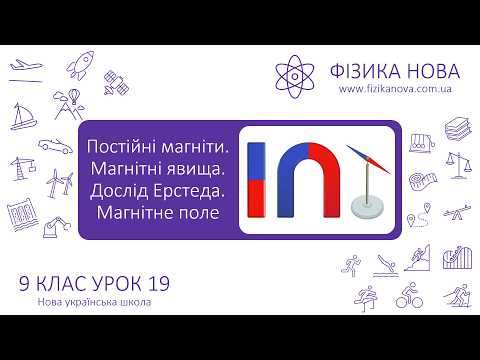 Фізика 9 НУШ. Урок №19. Постійні магніти. Магнітні явища. Дослід Ерстеда. Магнітне поле