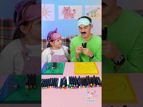 🎨 The Ultimate Blindfolded Art Showdown! 👨‍👧 Who's the True Artist? 🖌️