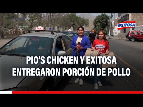 Pio's Chicken y Exitosa entregaron porción de pollo a primeros conductores oyentes de los 95.5 FM