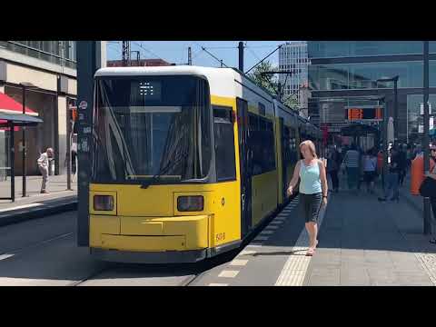 Trams and trains in Berlin Alexanderplatz 11/07/23