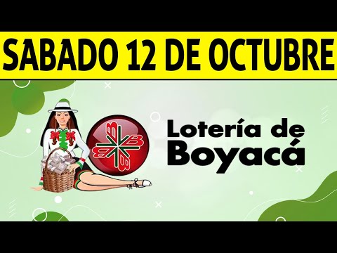 Resultados Lotería de BOYACÁ del Sábado 12 de Octubre de 2024  PREMIO MAYOR