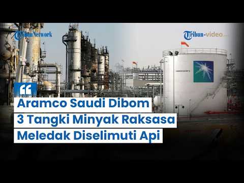 Kilang Raksasa Aramco Saudi Dibom! 3 Tangki Minyak Terbakar, Asap Tebal Membubung di Riyadh