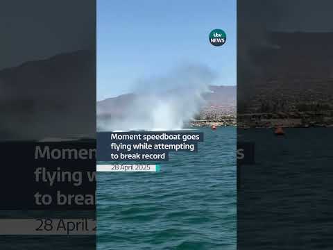The drivers were trying to break a record on Lake Havasu and neither were seriously injured #itvnews