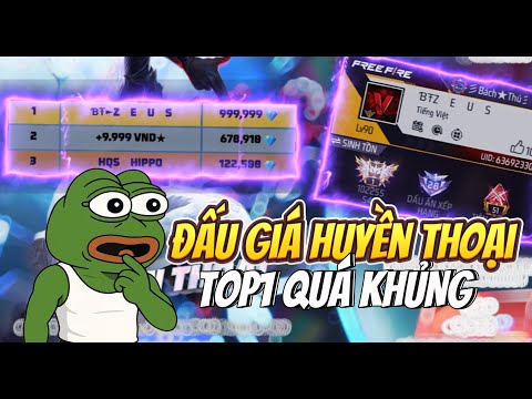 Đấu Giá Huyền Thoại Lấy NO.0001 Sốc Với Top1 BT ZEUS | Free Fire
