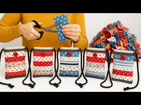 Don't Throw Away Your Sewing Scraps! Turn Them Into Cute and Useful Bags