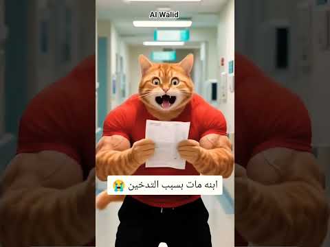 ابنه مات بسبب التدخين😱 #catlovers #aicat #kitty #meow #poorcat #catvideos #shorts #viral #cat #ai