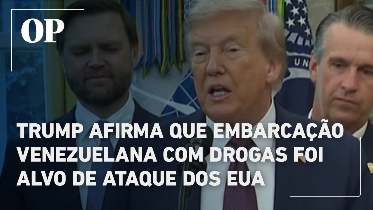 Trump afirma que embarcação venezuelana com drogas foi alvo de ataque dos EUA veja