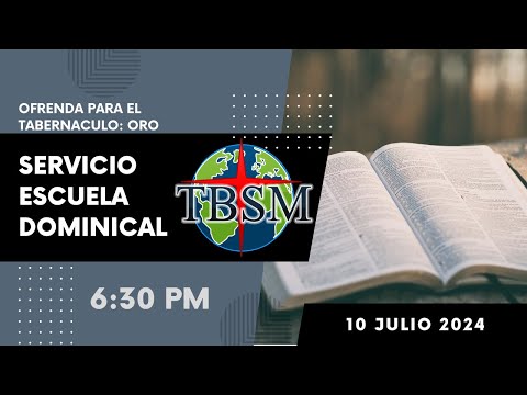 Culto de Escuela Dominical | 6:00pm | Domingo 30 de Junio de 2024