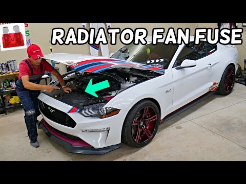 FORD MUSTANG RADIATOR FAN FUSE, COOLING FAN FUSE LOCATION REPLACEMENT 2015 2016 2017 2018 2019 2020