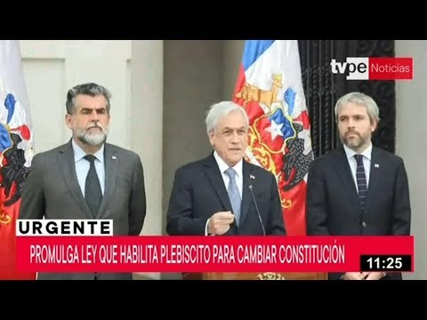 Piñera promulga ley que habilita un plebiscito para cambiar la Constitución