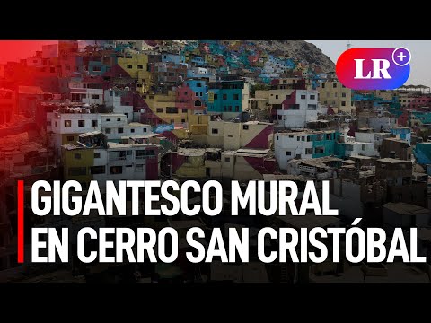 Inauguran gigantesco mural con chakanas multicolores en Cerro San Cristóbal