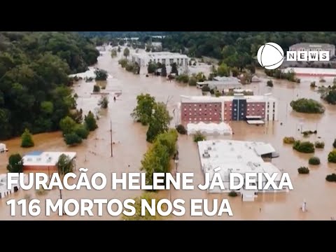 Furacão Helene já deixa 116 mortos nos Estados Unidos