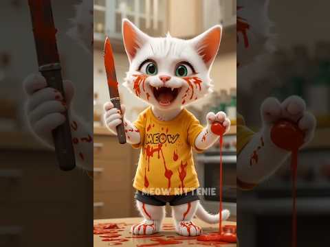 🔪Wait..😱 its not what its looks like.. 😅 #ai #funny #cats #cartoon #animation