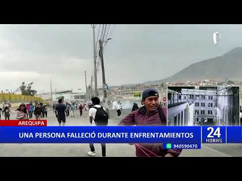 Protestas en Arequipa: Confirman un fallecido tras enfrentamientos en Puente Añashuayco (2/2)