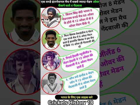 एक वनडे इंटरनेशनल मैच में सबसे ज्यादा मेडन ओवर फेंकने वाले 4 गेंदबाज #cricket #shorts