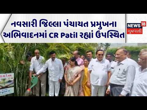 Navsari Politics | નવસારી જિલ્લા પંચાયત પ્રમુખના અભિવાદનમાં CR Patil રહ્યાં ઉપસ્થિત | Gujarati News