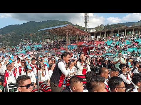 Fascinating Duet Performance Captivates Crowd | Thuingaleng Muivah’s Visit to Senapati, Manipur