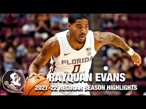 Acc Football Basketball 🏀 RayQuan Evans Regular Season Highlights | Florida State Guard