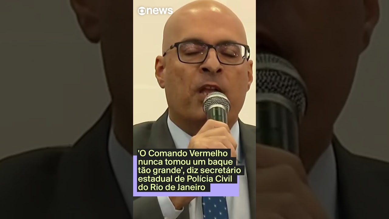 Comando Vermelho nunca tomou um baque tão grande diz secretário estadual de Polícia Civil do RJ  TV Online Comando Vermelho nunca tomou um baque tão grande diz secretário estadual de Polícia Civil do RJ