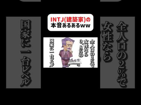 INTJ(建築家)の本音聞いたら人間向いてないwww#アフレコ #intj #建築家 #mbti #あるある