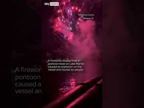 Fireworks display on modified boat explodes injuring six people in Alabama