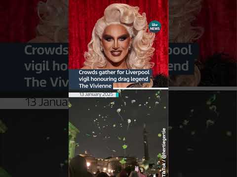 Crowds gather for Liverpool vigil honouring drag legend The Vivienne | ITV News