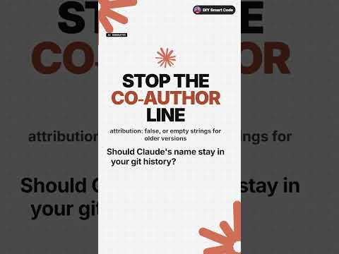 Clean up your git commits: Disable Claude attribution #claudecode #git #coding
