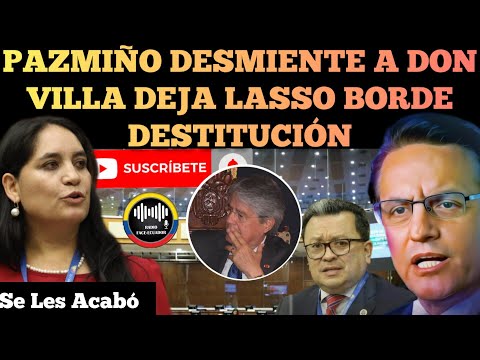 ASAM. PAZMIÑO DESMIENTE A VILLAVICENCIO DEJA LASSO AL BORDE DE LA DESTITUCION NOTICIAS RFE TV