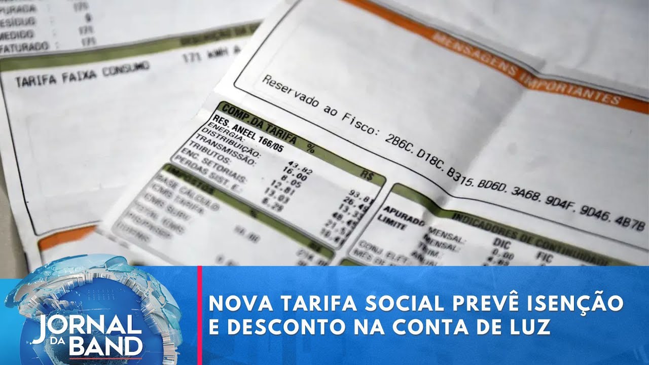 Nova tarifa social prevê isenção e desconto na conta de luz