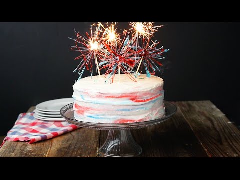 4th of July Marbled Cake