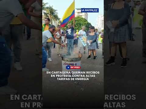 En Cartagena queman recibos en protesta contra altas tarifas de energía