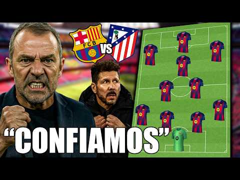 💥El 11 del Barça de HANSI FLICK para REMONTAR al ATLETICO MADRID en COPA DEL REY
