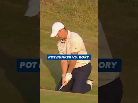 Rory McIlroy Hits an UNREAL One-Knee Bunker Shot 🤯⛳