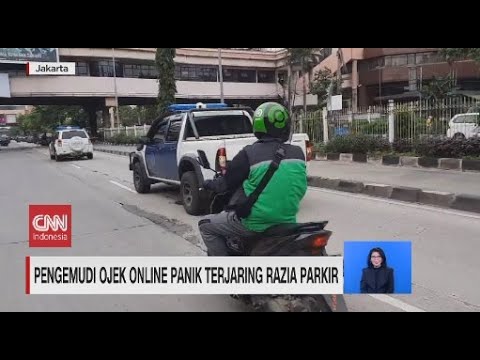 Pengemudi Ojek Online Panik Terjaring Razia Parkir