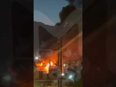 Huge fuel tank fire in Sochi, Russia