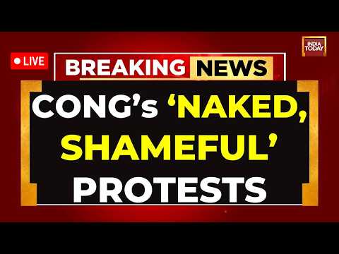 AI Summit Protest News LIVE: Congress Youth Remove Shirts, Protest US Trade Framework Deal