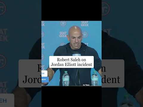Titans <strong>head</strong> coach Robert Saleh gives statement <strong>on</strong> <strong>the</strong> incident involving former DL Jordan Elliott